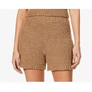 SKIMS Women's Brown Sherpa Teddy Shorts Size Large / X-Large